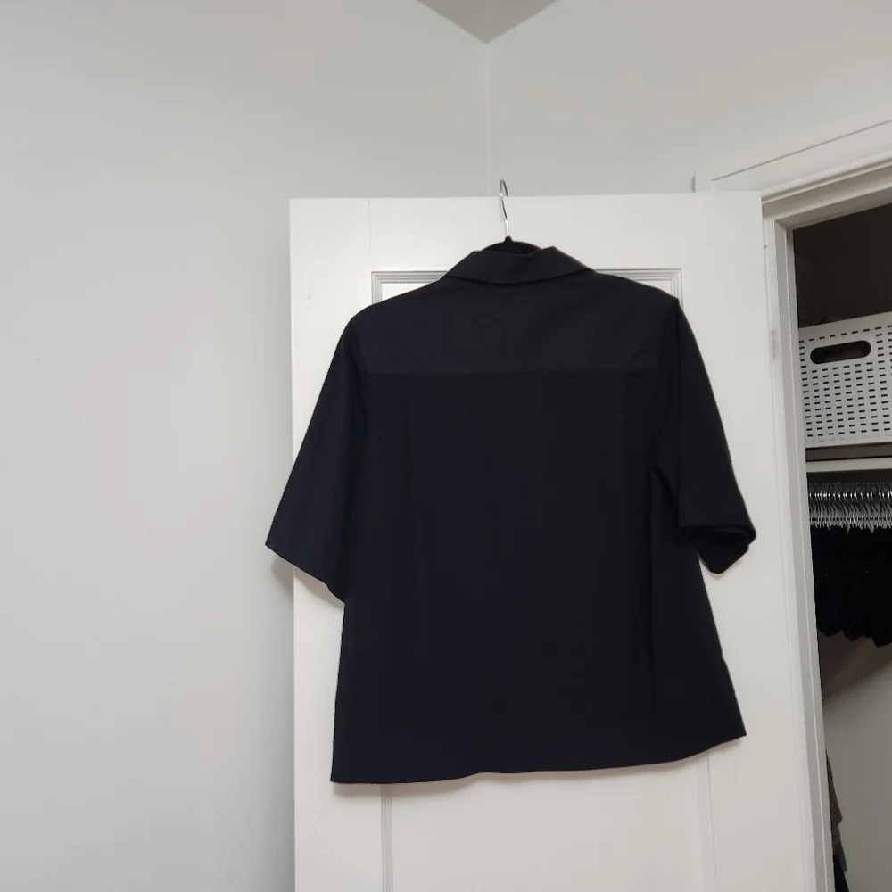 COS Shell Panel Bowling Shirt Size XS in black - Picture 8 of 14